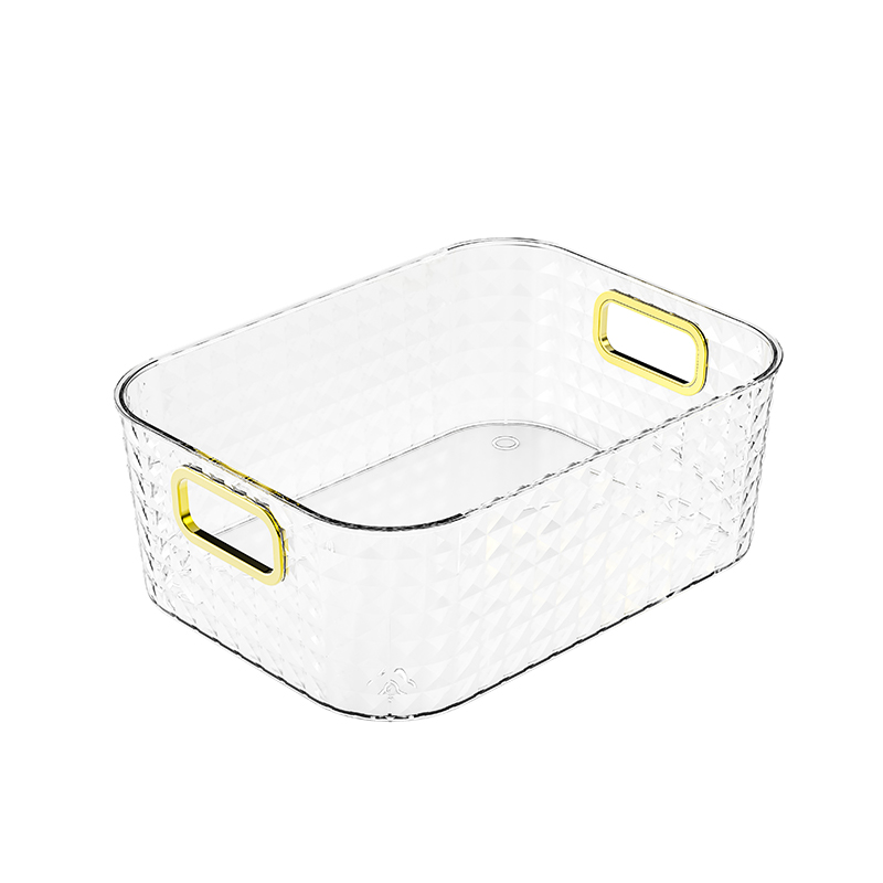 Caja de almacenamiento cosmética de diamante con incrustaciones de oro modular PET + ABS