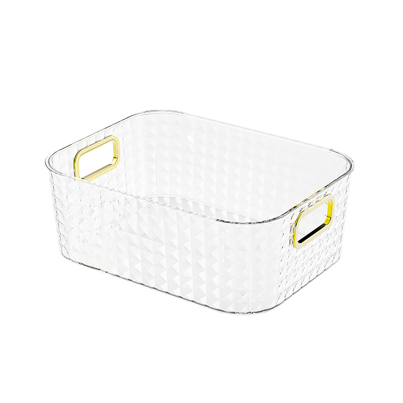 Caja de almacenamiento cosmética de diamante con incrustaciones de oro modular PET + ABS